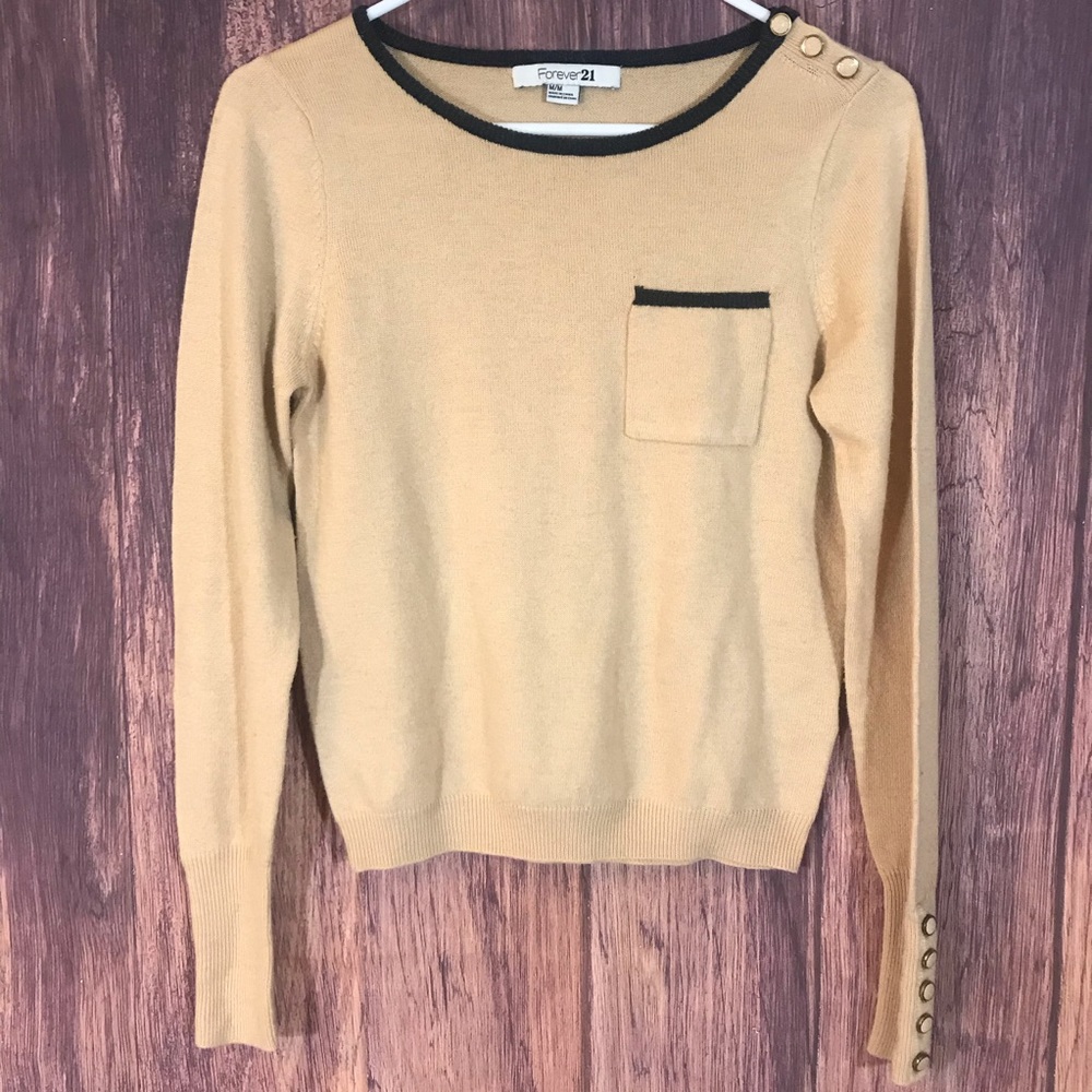 Tan Forever 21 Knit Sweater